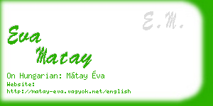 eva matay business card